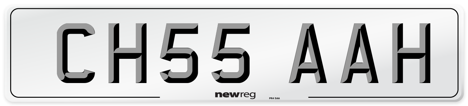 CH55 AAH Number Plate from New Reg